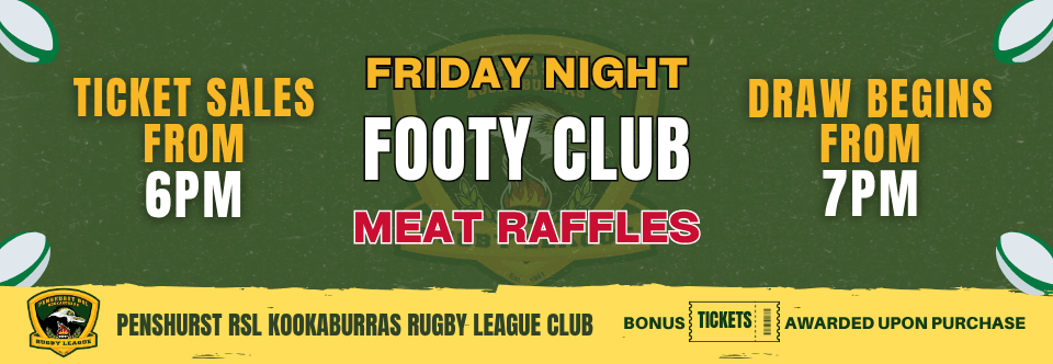 Footy Club Friday Meat Raffle